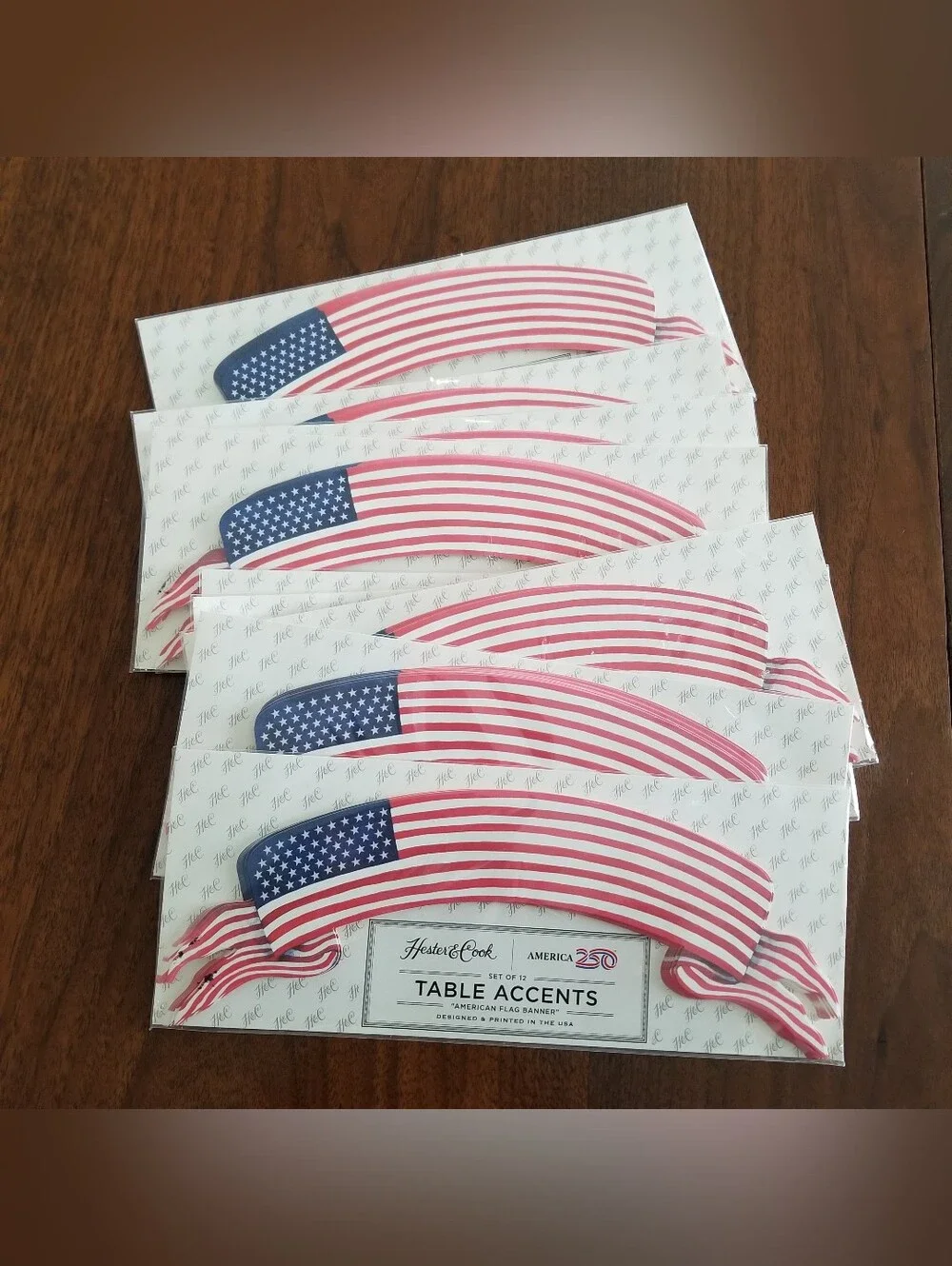 American Flag Banner Table Accent Hester & Cook